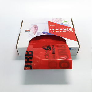 Desechables <span class=keywords><strong>de</strong></span> plástico quirúrgico delantal logotipo impreso desechable <span class=keywords><strong>de</strong></span> plástico médica delantales - Product Image 1