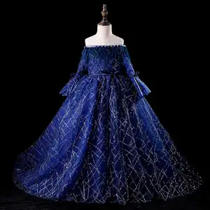 2019 moda sıcak satış Prenses bebek kız fishtail akşam elbise özelleştirmek yüksek kalite parti elbise genç kızlar için