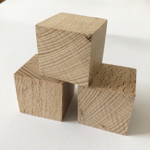 Cube en bois de hêtre 4x4CM, bloc vierge naturel, pour <span class=keywords><strong>l</strong></span>'artisanat des enfants, bloc de cube inachevé, livraison gratuite - Product Image 2
