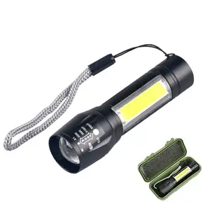 USB נטענת Mini COB פנס זום נייד קידום נטענת מיני LED לפיד פנס