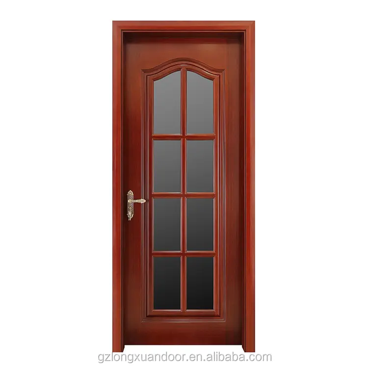 De los modelos de puerta interior de madera de inserción de vidrio de puerta de baño