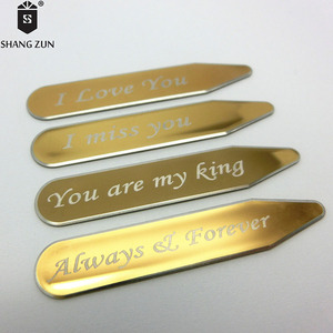 Professionnel personnalisé dans une boîte cadeau 8 pcs différents couleur dorée mots d'amour en acier inoxydable cols - Product Image 4