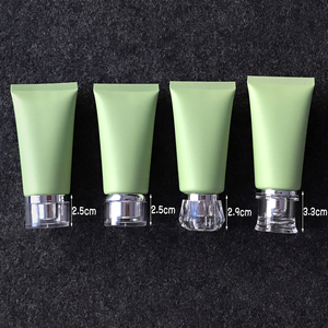 Tubo de Plástico de 50g Verde Esmerilado Plano con Tapa de PP Suave para Limpiador Facial, Crema de Manos, Cosméticos, Gel de Aloe Vera, con Tapa Abatible y Dosificador - Product Image 5