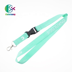 Ruban en satin promotionnel de Shenzhen, cordon en polyester, conception personnalisée, impression sérigraphique, porte-clés écologique, crochet 2x90cm - Product Image 2
