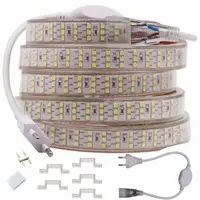 276 Leds/m SMD 2835 220 V LED Şerit Attı Sıralı esnek su geçirmez LED bant ışık