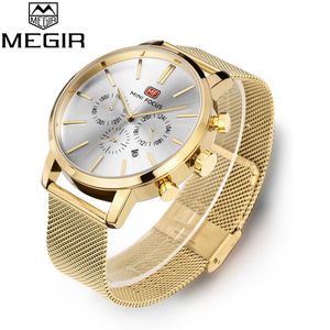Delgado Venta caliente de los hombres de estilo relojes encanto relojes hombres reloj megir chrono reloj azul Horfa un menn - Product Image 6