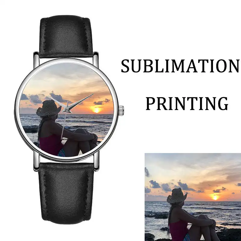 Дешевые часы с сублимационной печатью, дизайн ваших собственных наручных часов, низкий минимальный заказ, самостоятельная печать, пустые часы на заказ