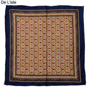 Hamocigia fabricante de fábrica hecho a mano personalizado seda impreso pañuelo hombres bolsillo cuadrado - Product Image 2