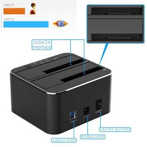 <span class=keywords><strong>FIDECO</strong></span> Venta caliente 2 Bay USB 3,0 SATA Hdd Ssd Estación de acoplamiento con función de clonación sin conexión - Product Image 4