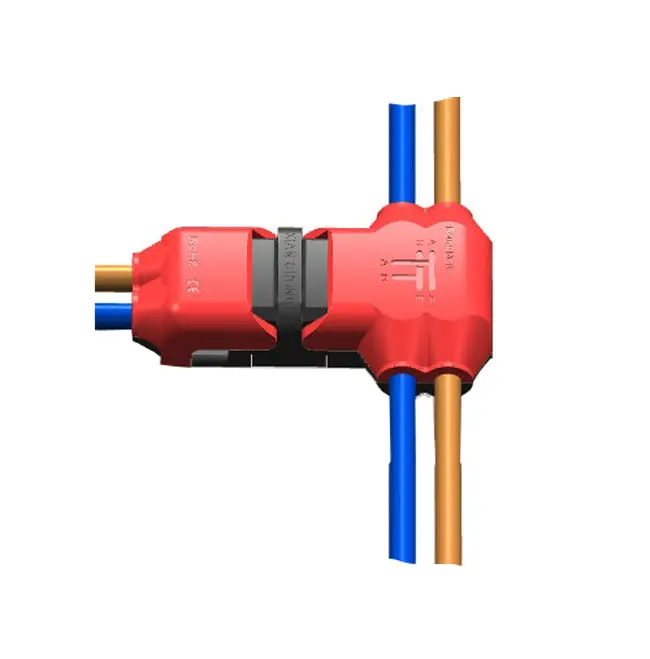 Type T de connexion de fil rouge/bleu/jaune, 50 pièces, borne à sertir, raccord rapide