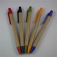 J419 קידום מכירות עץ כדור עט/האקולוגי frinedly נייר עט