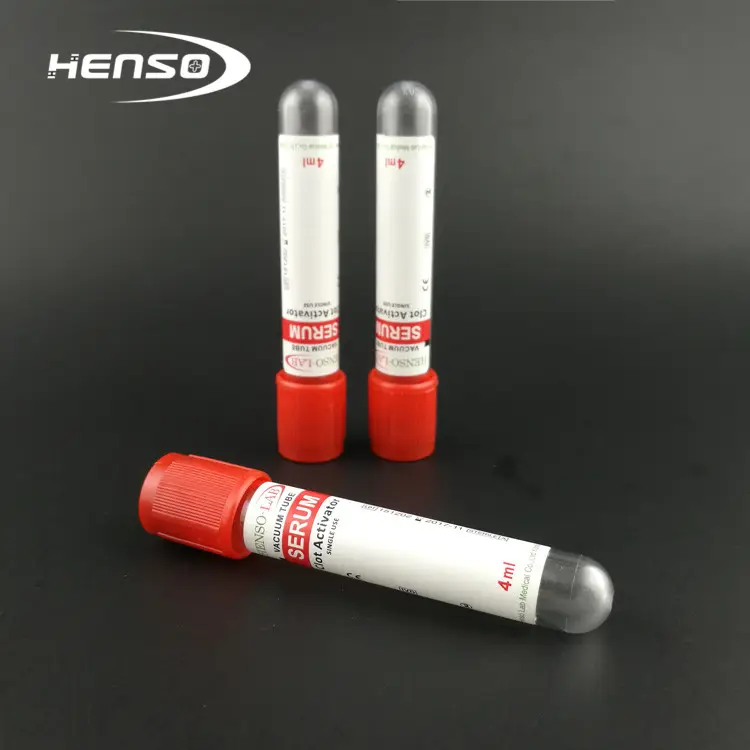 Serum blood tube with clot activator red top