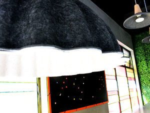 Creative OEM Manufacturer's Custom Yellow Polyester Fiber Umbrella Covering Contemporary Fabric Lamp <strong>Shade</strong> Hanging Movable - Product Image 4