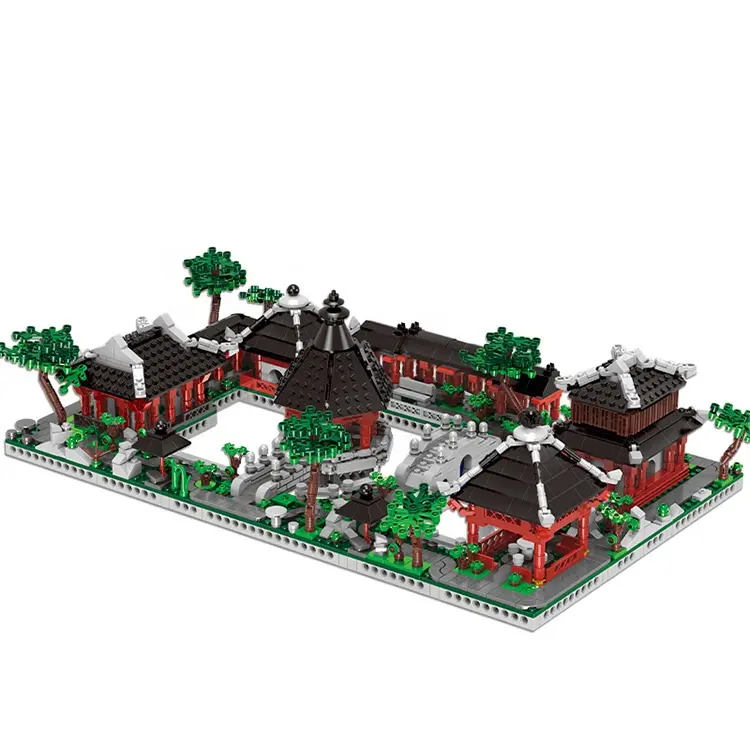 8 In 1 Suzhou Taman Tradisional Blok Bangunan 2479 Pcs Xingbao 01110 Arsitektur Cina Suzhou Taman Batu Bata untuk Orang Dewasa Mainan