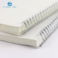 Pp plástico folha da tampa do caderno, logotipo ruled linhas espiral do caderno, quadrado ruled espiral notebook