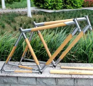 钛和竹自行车框架自定义钛结合竹自行车框架 Ti 和竹自行车框架