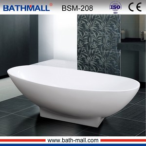 Modificado independiente oval acrílico plástico barato bañera <span class=keywords><strong>con</strong></span> la pierna - Product Image 1