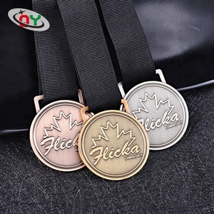 <span class=keywords><strong>Venta</strong></span> caliente diseño 10 K carrera de metal de cobre antiguo acabado bronce deporte Atlético medalla de bronce con cinta - Product Image 1