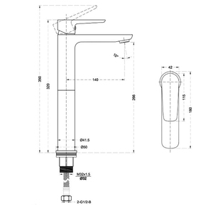 Híbrido moderno cuenca <span class=keywords><strong>grifo</strong></span> de baño y de alta latón mezclador de <span class=keywords><strong>lavabo</strong></span> - Product Image 2