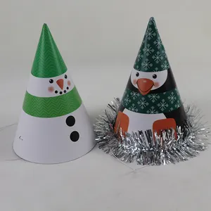 Merry christmas paper hat birthday party hat Cone Party Hat