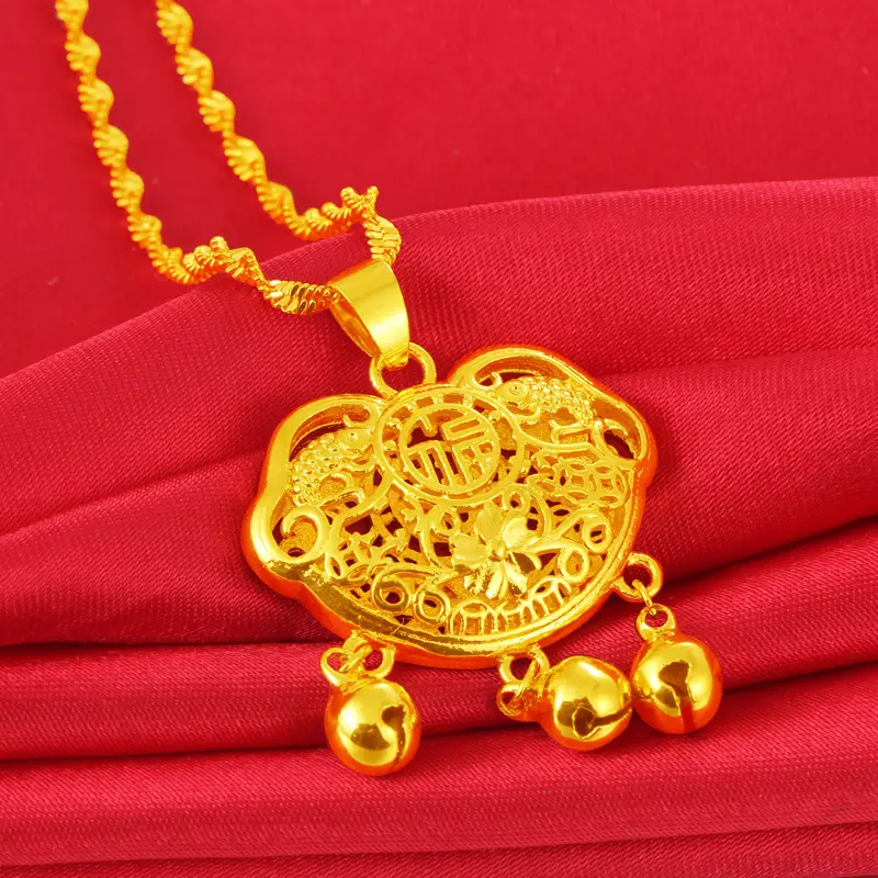 Collier arbre de vie en or avec cloches pour enfant, bijoux, breloques porte-bonheur, nouveauté