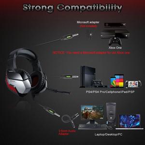 Nuevo <span class=keywords><strong>ONIKUMA</strong></span> Auriculares Gaming Stereo K5 <span class=keywords><strong>pro</strong></span> Auriculares de Diadema con microfono con 3.5 mm Jack Luz LED para PC - Product Image 6