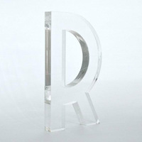 Lettres de Lucite découpées au Laser, épaisses et claires, support libre, lettres découpées au Laser