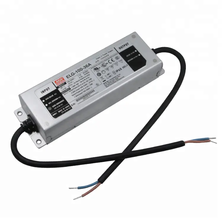 Meanwell調光対応ip65 ip67防水led dc電源ELG-100-36 100ワットledドライバ36ボルト