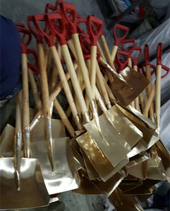 <span class=keywords><strong>Pelle</strong></span> <span class=keywords><strong>carrée</strong></span> en acier inoxydable avec manche en bois, outil de jardinage de sécurité, Non scintillant - Product Image 1