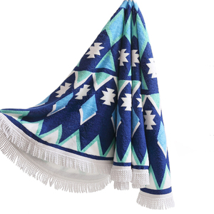 Serviette <span class=keywords><strong>de</strong></span> plage ronde OEM 150cm Serviettes <span class=keywords><strong>de</strong></span> <span class=keywords><strong>bain</strong></span> tissées en tissu microfibre avec pompon toalla <span class=keywords><strong>playa</strong></span> Impression géométrique <span class=keywords><strong>Bain</strong></span> <span class=keywords><strong>de</strong></span> <span class=keywords><strong>soleil</strong></span> Couverture pour bébé - Product Image 2