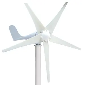 ESG-farola solar de seguridad eólica, 300W, 400W, 500w600W, sistema híbrido, turbina de viento de uso industrial horizontal