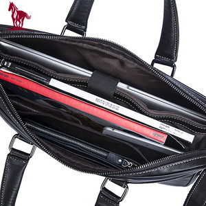 hombres Slim negro hombro bolsas de ordenador portátil, venta al por mayor bolso de los importadores de China - Product Image 6