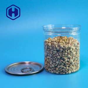 307, 401, 502 pop top vacía de plástico transparente tapa abre fácil de embalaje final de atún pet latas para conservas - Product Image 1