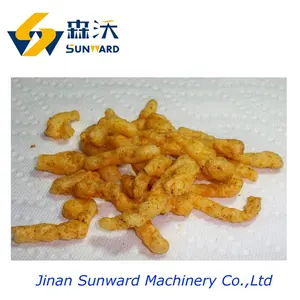 Jinan Sunward rvs automatische frituren type en roosteren type kurkure making machine