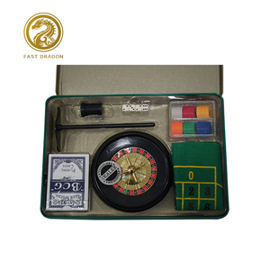 Casino juego de 5 en 1 caja de Metal juguetes de regalo para fiesta reunión 60 piezas de Poker, fichas de <span class=keywords><strong>la</strong></span> ruleta pelotas - Product Image 1