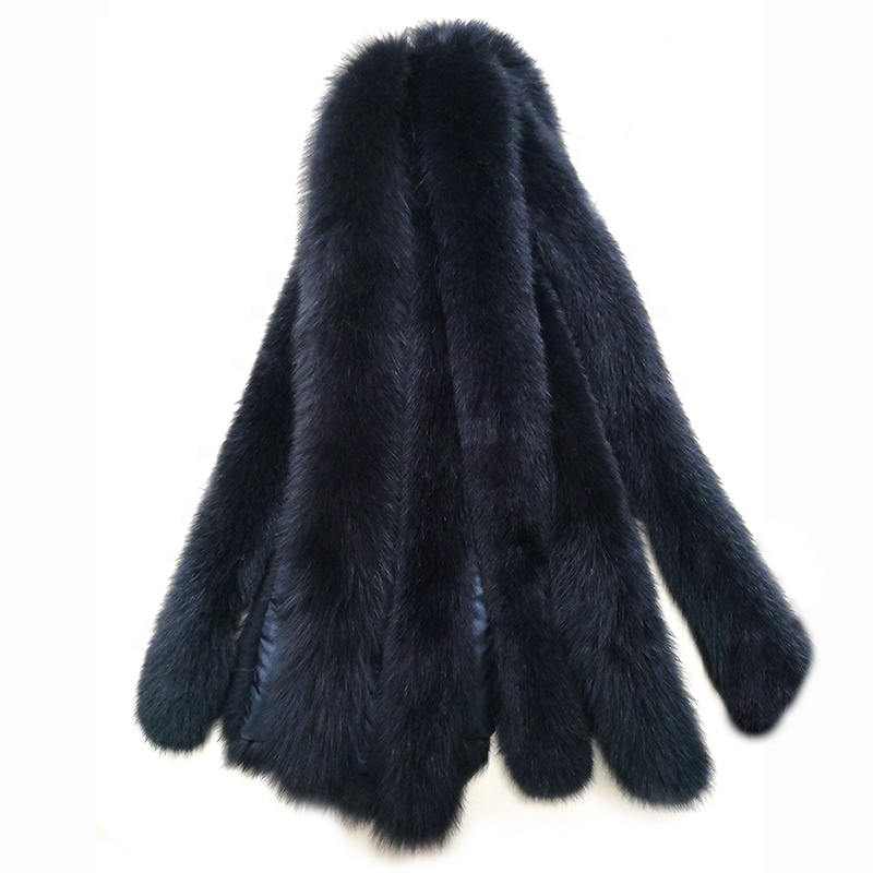 Оптовая продажа, высококачественный цветной воротник из лисьего меха для одежды