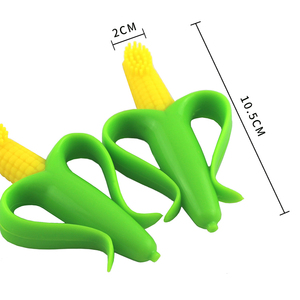 Cepillo de dientes de silicona para bebé con forma de maíz, los mejores juguetes de enseñanza, <span class=keywords><strong>mordedor</strong></span> de plátano Flexible para entrenamiento infantil - Product Image 2