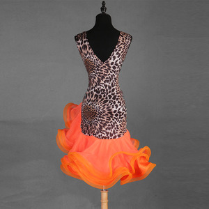 Hiệu SuấT cạnh tranh giá rẻ mặc Phụ Nữ Cô Gái Leopard Dance DRESS <span class=keywords><strong>Latin</strong></span> - Product Image 3