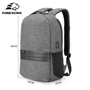 Universidad los hombres bolsas impermeable computadora portátil mochila con cargador Usb mochila Mochil - Product Image 3