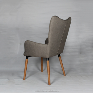 Chaise en tissu avec bras Offre Spéciale accoudoir canapé chaise moderne tissu couverture pu fauteuil tapissé dinant des chaises en bois massif moderne - Product Image 2