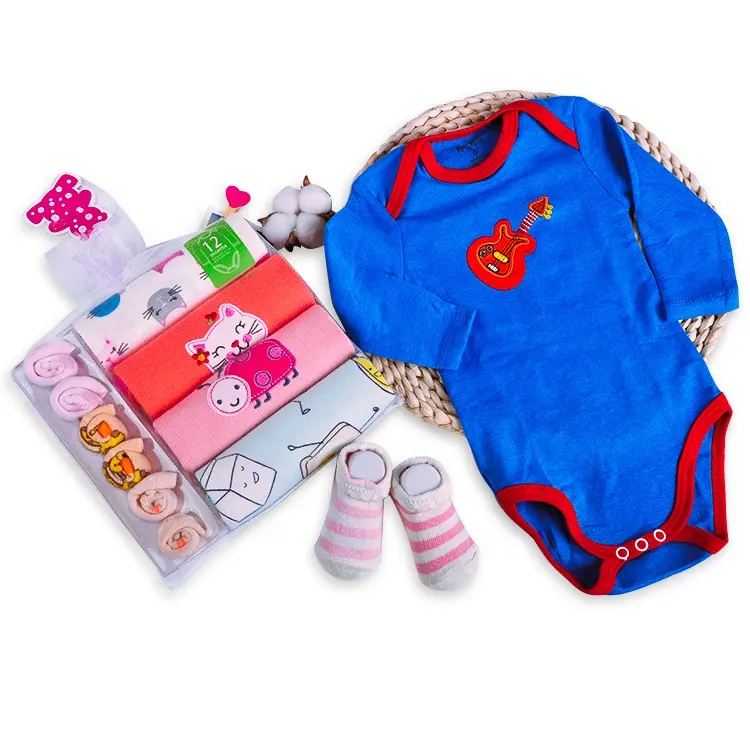 China Supply Günstiger Preis Gute Qualität Bio Unisex Baby kleidung Neugeborene für Geschenk verpackung