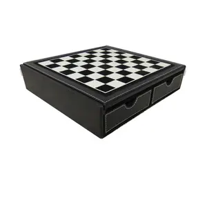 High Quality Leather Backgammon And Chess Pieces Board Set Box Great Christmas Birthday Wedding Gift