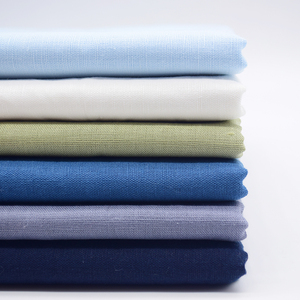 Skygen peigné slod couleur doux plaine teints 55% lin 45% coton tissu pour pour robe chemises - Product Image 2