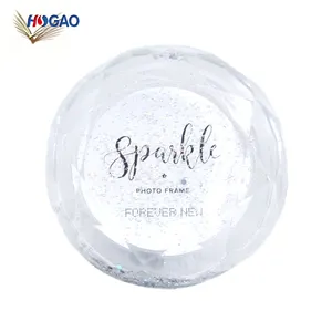 Bingkai Foto Globe Salju Glitter Plastik DIY