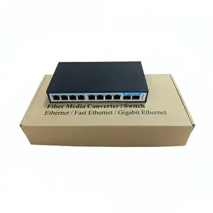 8 יציאת 100Base-FX(SFP) + 2 יציאת gigabit מנוהל 8 יציאת סיבי מתג