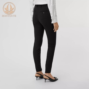 Nueva llegada 2019 de moda <span class=keywords><strong>Jean</strong></span> alta cintura Formal de moda tobillo elástico ropa mujer pantalones de oficina - Product Image 6