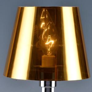 <span class=keywords><strong>Gold</strong></span> Transparent Spiegel PVC Lampenschirm Mit Oval Metall Basis Für Die Tisch Lampen