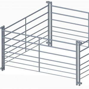 VidaXL Corral <span class=keywords><strong>para</strong></span> Ovejas de 4 Paneles, 183 x 183 x 92 cm, Acero Galvanizado, Madera Tratada Térmicamente, Cercado con Cierre <span class=keywords><strong>para</strong></span> Ovejas - Product Image 1