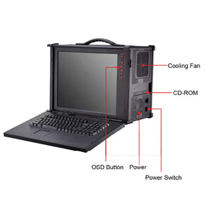 17 אינץ TFT LCD נייד תעשייתי מוקשח מחשב מארז 6U מחוזק <span class=keywords><strong>CPCI</strong></span> האם atx מחשב נייד מוקשח chasis ייצור - Product Image 5