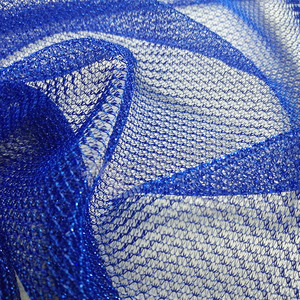 Lurex azules de rejilla tela para carnaval decoración de calidad rayo de poliéster tela de tul de estaño Seng - Product Image 1